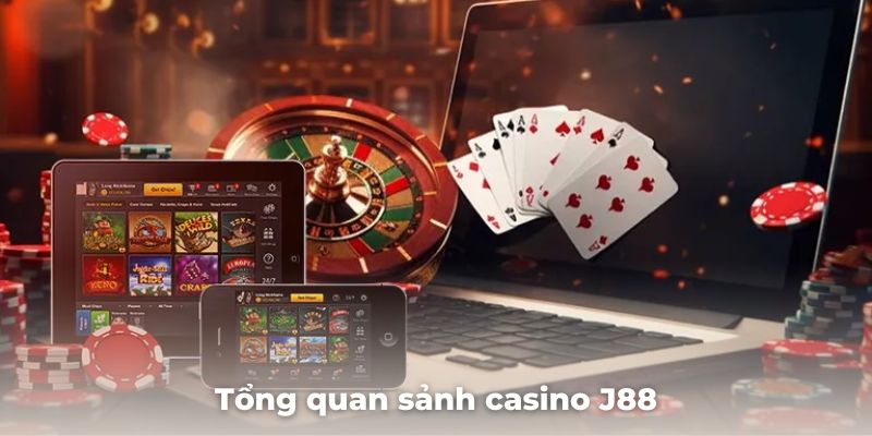 Tổng quan sảnh casino J88 với giao diện sang trọng